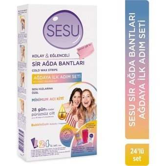 Sesu Ağdaya İlk Adım Seti Tüm Ciltler 24 Adet Tüm Vücut Ağda Bandı