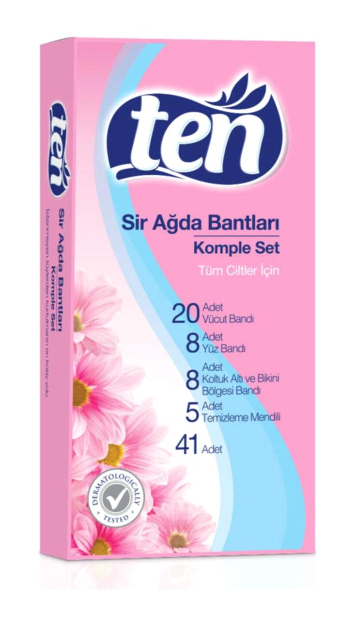 Ten Çiçek Tüm Ciltler 41 Adet Tüm Vücut Ağda Bandı