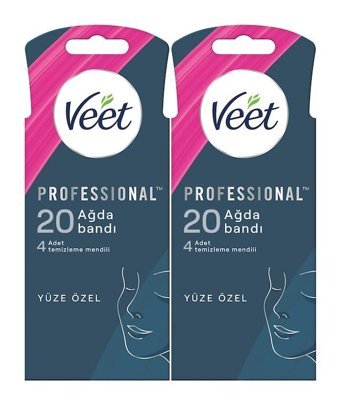Veet Professional Hassas Ciltler 2x20 Adet Yüz Ağda Bandı
