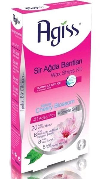 Agiss Natural Cherry Blossom Normal Ciltler 41 Adet Tüm Vücut Ağda Bandı