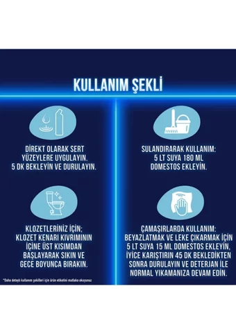Domestos Dağ Esintisi Beyazlar İçin Sıvı Çamaşır Suyu 750 ml