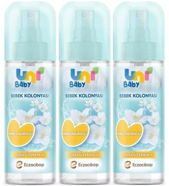 Uni Baby Çiçeksi Ferahlık Sprey Bebek Kolonyası 3x150 ml
