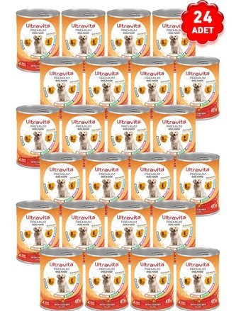 Ultravita Premium Yüksek Proteinli Tavuklu Yetişkin Yaş Köpek Maması 415 gr 24'lü