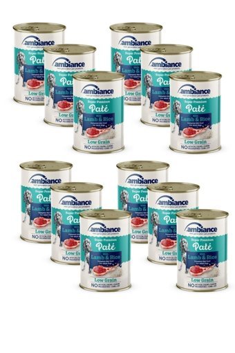 Ambiance Super Premium Kuzu Etli Ezme Yetişkin Yaş Köpek Maması 400 gr 12'li