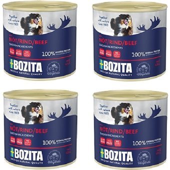 Bozita Biftek Yetişkin Yaş Köpek Maması 625 gr 4'lü
