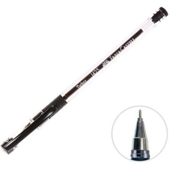 Faber-Castell 1425 Plastik Tek Renkli 0.7 mm İğne Uçlu Siyah Tükenmez Kalem
