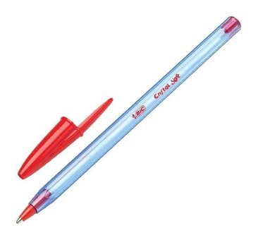 Bic Cristal Soft 918520 Plastik Tek Renkli 1.0 mm Kırmızı 50'li Tükenmez Kalem