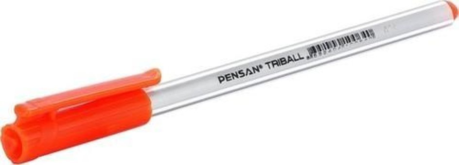 Pensan Triball 1003 Plastik Tek Renkli 1.0 mm İğne Uçlu Turuncu 12'li Tükenmez Kalem