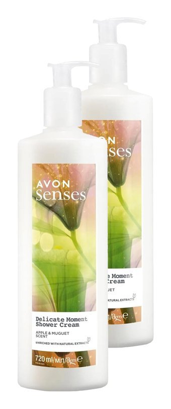 Avon Delicate Moment Elma-Müge Çiçeği Nemlendirici Duş Jeli 2x720 ml