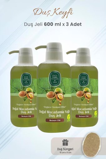 Eyüp Sabri Tuncer Makademya Yağı Vegan Duş Jeli 3x600 ml