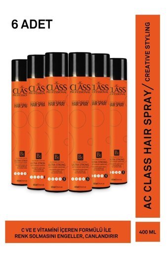 Ac Class Islak Görünüm Keratinli Güçlü Saç Spreyi 6x400 ml