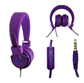 PH26 ‎CasquAK-Violet 1476 3.5 mm Jak Mikrofonlu Kablolu Kulak Üstü Kulaklık Mor