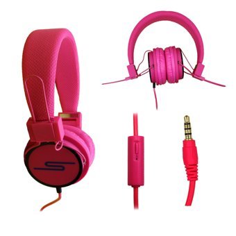 PH26 ‎CasquAK-Rose 1608 3.5 mm Jak Mikrofonlu Kablolu Kulak Üstü Kulaklık Pembe