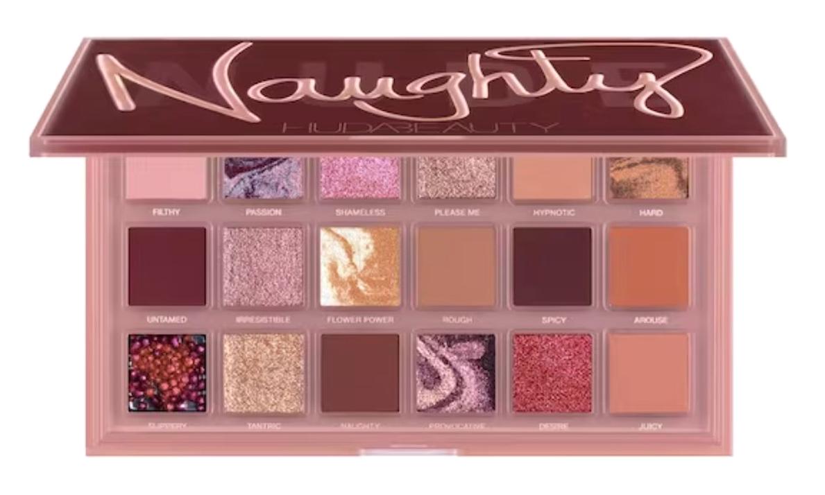 Huda Beauty Naughty Toz Simli Işıltılı-Mat Far Paleti