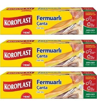 Koroplast Orta Fermuarlı Buzdolabı Poşeti 36'lı