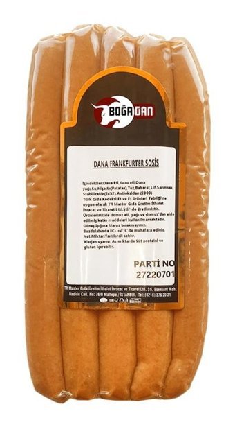 Boğadan Frankfurter Uzun Dana Sosis 1 kg