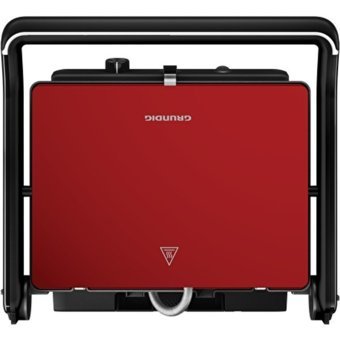 Grundig Tm-4246 K 6 Dilim Quantcoat Çıkartılabilir Plaka Çift Taraflı Kırmızı Izgaralı Tost Makinesi