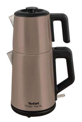 Tefal Magic Tea XL Cam Demlikli 1650 W Çelik Gövdeli İnox Retro Çay Makinesi