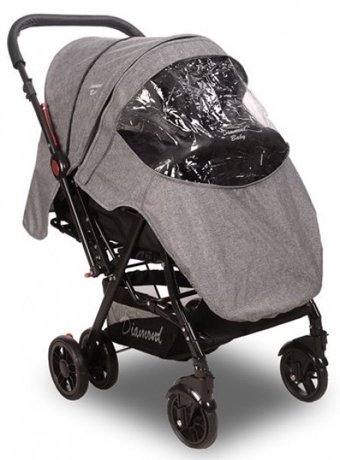 Diamond Baby Baby Sapphire Çift Yönlü Katlanabilir 360 Derece Dönen Tam Yatar Kabin Tipi Puset Bebek Arabası Gri