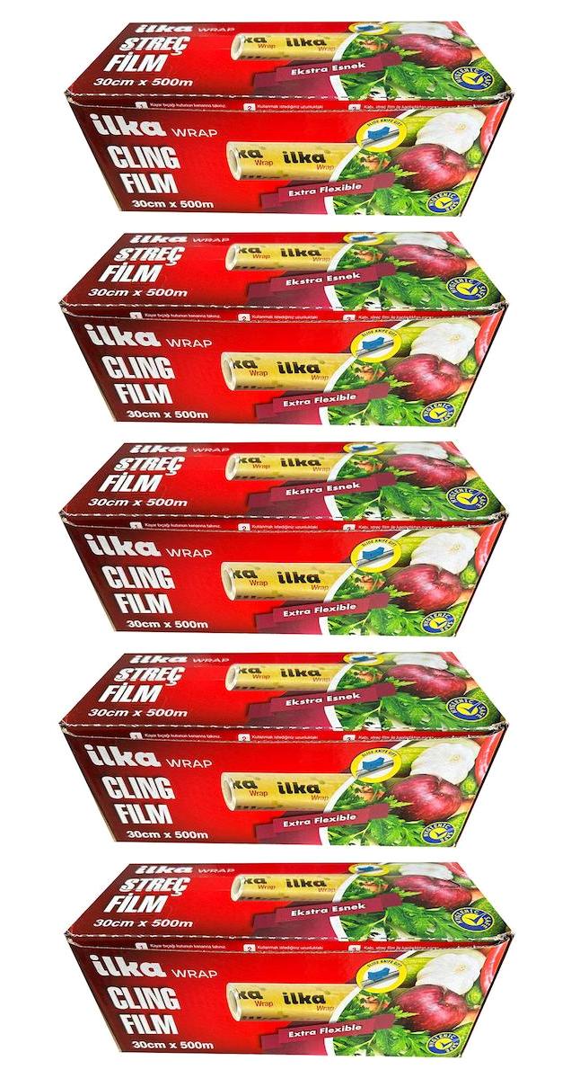 İlka 45 cm x 50000 cm 8 Mikron Palet Streç Film 5 Adet