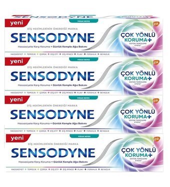 Sensodyne Çok Yönlü Koruma Naneli Florürlü Diş Macunu 4x75 ml