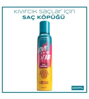 Watsons Love Hair Kıvırcık Saçlar İçin Şekillendirici Hacim Veren Saç Köpüğü 200 ml