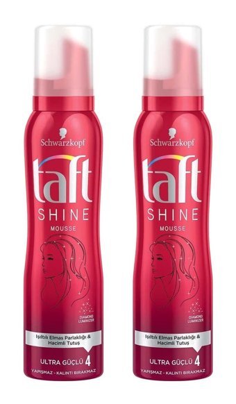 Schwarzkopf Taft Shine Normal Saçlar İçin Şekillendirici Hacim Veren Saç Köpüğü 2x150 ml