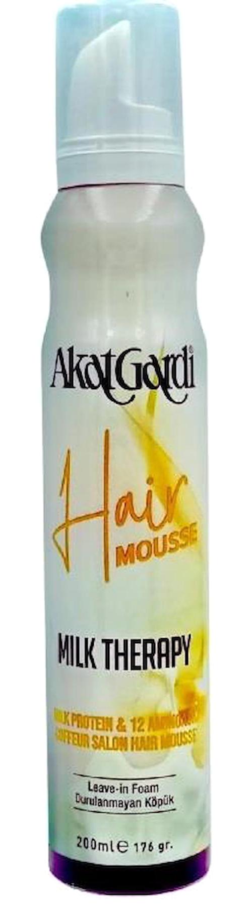 Akat Gardi Milk Therapy Normal Saçlar İçin Şekillendirici Hacim Veren Saç Köpüğü 200 ml