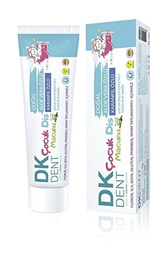 Dermokil Dk Dent Karanfil Özlü Organik Florürsüz 3+ Yaş Çocuk Diş Macunu 50 ml