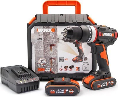 Worx WX-JCR 20 V 250 W Darbeli Akülü Çift Akülü Şarjlı Matkap