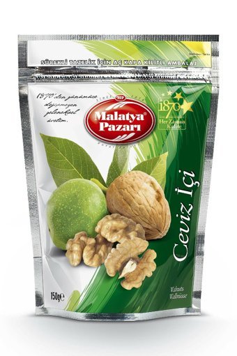 Malatya Pazarı Kilitli Paket Organik Kelebek Çiğ Ceviz İçi 150 gr