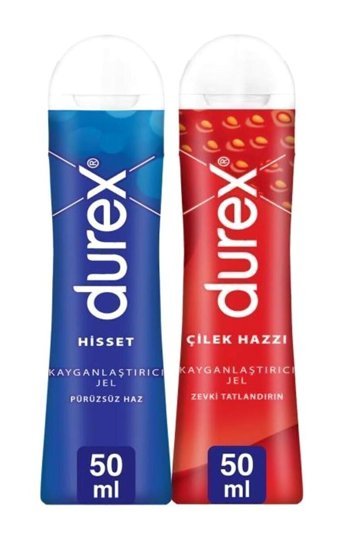 Durex Play Hisset Su Bazlı Çilekli-Sade Kayganlaştırıcı Jel 2x50 ml