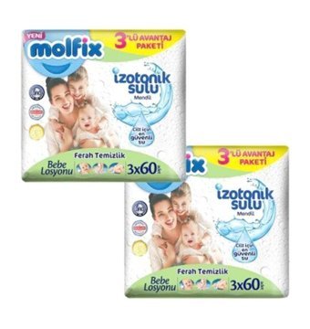 Molfix İzotonik Sulu Ferah Yenidoğan 180 Yaprak 2'li Islak Mendil
