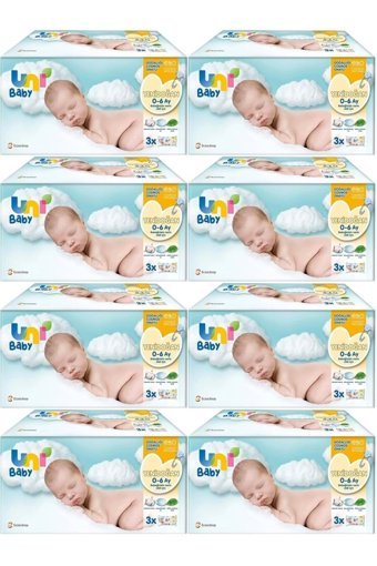 Uni Baby Narin Ciltler İçin Antibakteriyel Yenidoğan 40 Yaprak 24'lü Islak Mendil