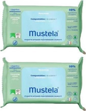 Mustela Compost Antibakteriyel Zeytinyağlı 60 Yaprak 2'li Islak Mendil
