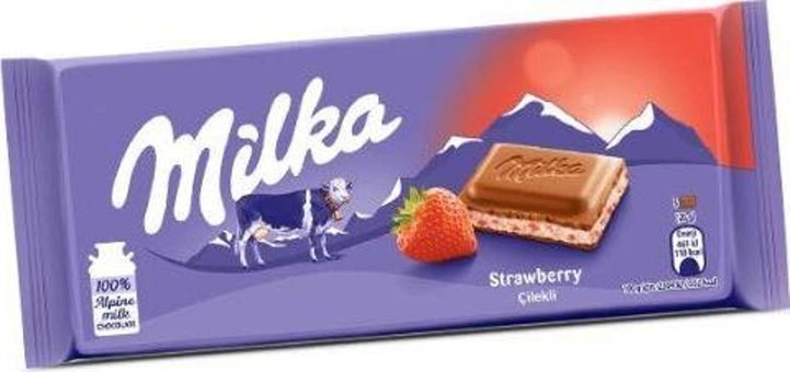 Milka Çilek Çikolata 100 gr 2'li