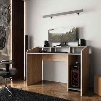 Bimossa Nova Oyuncu 88x56x117 cm Ahşap Gövdeli Ayaklı Kahverengi Çalışma Masası
