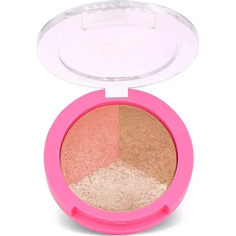 Golden Rose Miss Beauty Glow Baked Trıo Işıltılı Baked Toz Allık Paleti