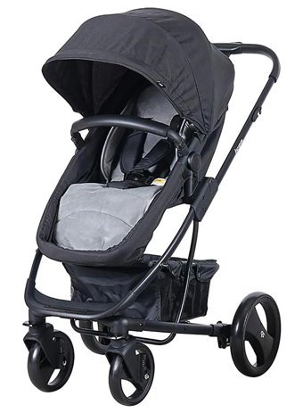 Sunny Baby 9023 Icon Çift Yönlü Katlanabilir Tek Elle Kapanan 360 Derece Dönen Tam Yatar Travel Sistem Bebek Arabası Siyah