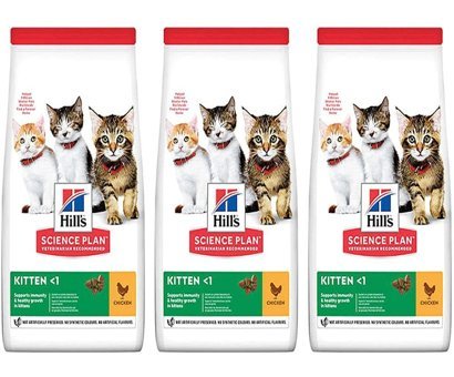 Hill's Science Plan Tavuk Yavru-Yetişkin Kuru Kedi Maması 3x3 kg