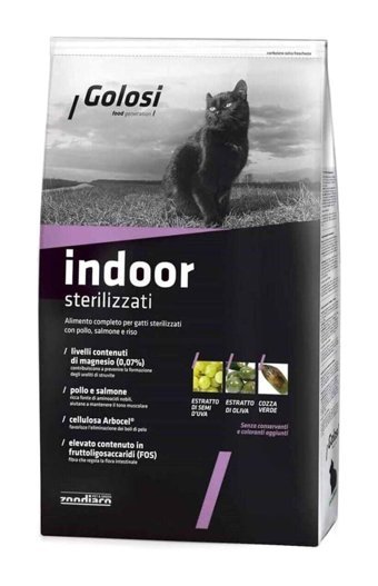 Golosi Indoor Somonlu Kısırlaştırılmış Tahıllı Yetişkin Kuru Kedi Maması 20 kg