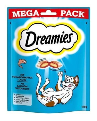 Dreamies Mega Pack Somonlu Tahıllı Yavru-Yetişkin Kuru Kedi Maması 180 gr