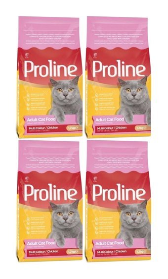 Pro Line Tavuk Tahıllı Yetişkin Kuru Kedi Maması 4x1.2 kg