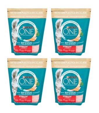 Purina One Somonlu Kısırlaştırılmış Tahıllı Yetişkin Kuru Kedi Maması 4x800 gr
