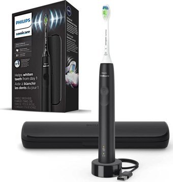 Philips Sonicare DiamondClean Işıklı Kapaklı Yumuşak Ortodontik Şarjlı Yetişkin Diş Fırçası Siyah