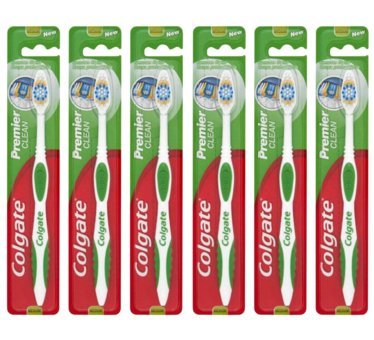Colgate Premier 6 Adet Orta Manuel Yetişkin Diş Fırçası Yeşil