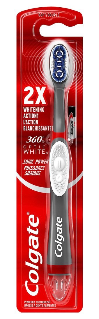 Colgate 360 Optik Sonic Batarya Güçlü Yumuşak Ortodontik Manuel Yetişkin Diş Fırçası Gri