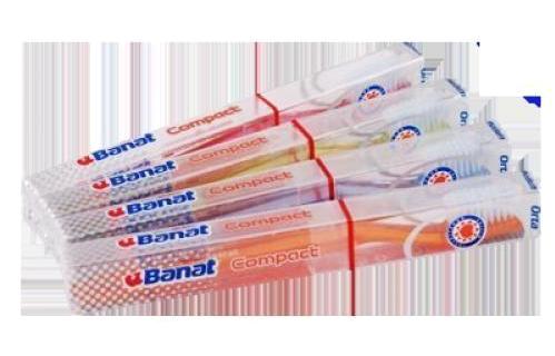 Banat Compact Orta Manuel Yetişkin Diş Fırçası Renkli