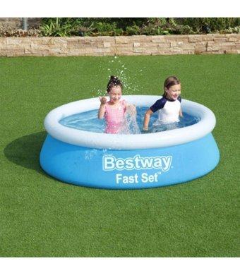 Bestway 183 x 183 cm Yuvarlak Aile Boyu Şişme Havuz Mavi