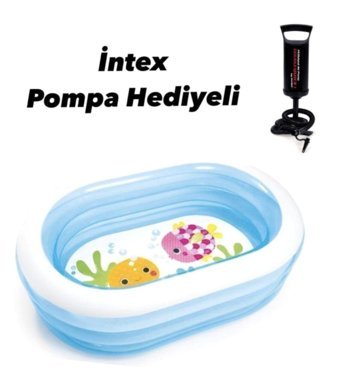 Intex 200 x 163 cm Oval Şişme Havuz Çok Renkli